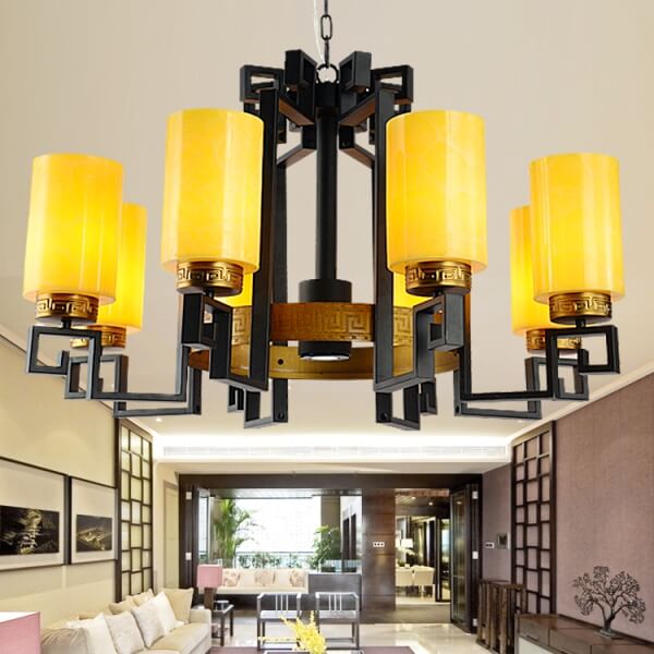 仿云石中式吊燈價(jià)格 手工烤漆中式玄關(guān)吊燈多少錢？