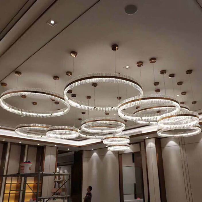 酒店大堂燈飾，源頭酒店燈廠定制