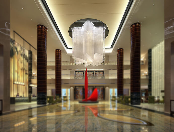 酒店大吊燈價(jià)格，一站式酒店藝術(shù)吊燈廠家直供